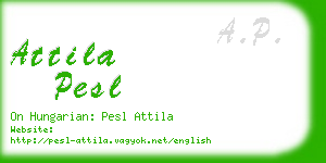 attila pesl business card